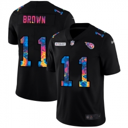 Tennessee Titans 11 A J Brown Multi Color Black 2020 NFL Crucial Catch Vapor Untouchable Limited Jersey