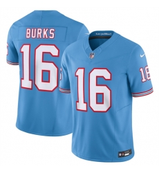 Tennessee Titans 16 Treylon Burks Light Blue 2023 F U S E Vapor Limited Throwback Stitched Football Jersey