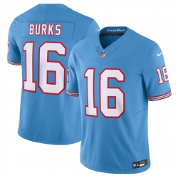 Tennessee Titans 16 Treylon Burks Light Blue 2023 F U S E Vapor Limited Throwback Stitched Football Jersey