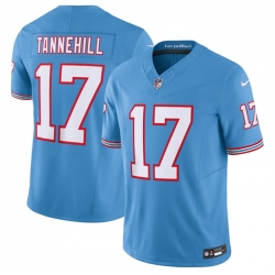Tennessee Titans 17 Ryan Tannehill Light Blue 2023 F U S E Vapor Limited Throwback Stitched Football Jersey