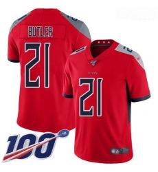 Tennessee Titans 21 Malcolm Butler Red Stitched Football Limited Inverted Legend 100th Season Jersey