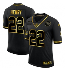 Tennessee Titans 22 Derrick Henry Black Gold 2020 Salute To Service Limited Jersey