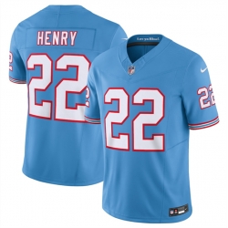 Tennessee Titans 22 Derrick Henry Light Blue 2023 F U S E Vapor Limited Throwback Stitched Football Jersey