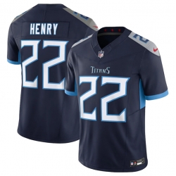Tennessee Titans 22 Derrick Henry Navy 2023 F U S E Vapor Untouchable Stitched Jersey