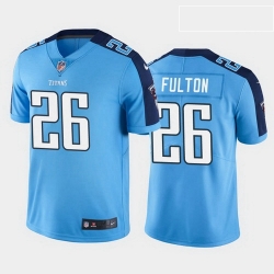 Tennessee Titans 26 Kristian Fulton Light Blue Vapor Limited jersey