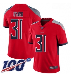 Tennessee Titans 31 Kevin Byard Red Stitched Football Limited Inverted Legend 100th Season Jersey