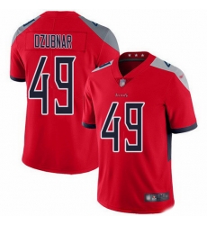Tennessee Titans 49 Nick Dzubnar Red Stitched NFL Limited Inverted Legend Jersey