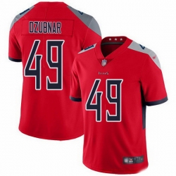 Tennessee Titans 49 Nick Dzubnar Red Stitched NFL Limited Inverted Legend Jersey