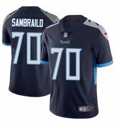 Tennessee Titans 70 Ty Sambrailo Navy Blue Team Color Stitched NFL Vapor Untouchable Limited Jersey