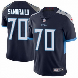 Tennessee Titans 70 Ty Sambrailo Navy Blue Team Color Stitched NFL Vapor Untouchable Limited Jersey