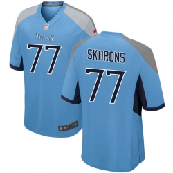 Tennessee Titans 77 Peter Skoronski Blue 2023 Draft Stitched Game Jersey