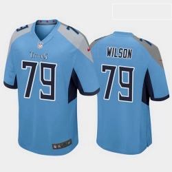 Tennessee Titans 79 Isaiah Wilson Light Blue Game jersey
