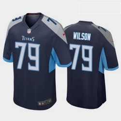 Tennessee Titans 79 Isaiah Wilson Navy Game jersey