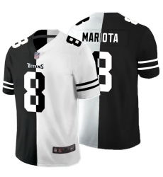 Tennessee Titans 8 Marcus Mariota Black And White Split Vapor Untouchable Limited Jersey