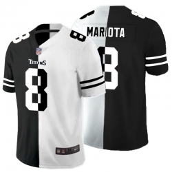 Tennessee Titans 8 Marcus Mariota Black And White Split Vapor Untouchable Limited Jersey