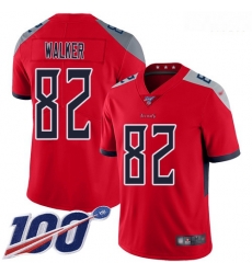 Tennessee Titans 82 Delanie Walker Red Stitched Football Limited Inverted Legend 100th Season Jersey