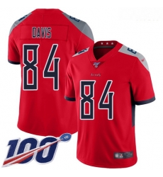Tennessee Titans 84 Corey Davis Red Stitched Football Limited Inverted Legend 100th Season Jersey