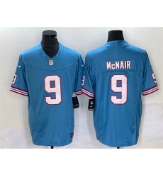 Tennessee Titans 9 Steve McNair Light Blue 2023 F U S E Vapor Limited Throwback Stitched Football Jersey Tennessee Titans 9 Steve McNair Light Blue 2023 F U S E Vapor Limited Throwback Stitched Football Jersey