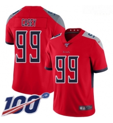Tennessee Titans 99 Jurrell Casey Red Stitched Football Limited Inverted Legend 100th Season Jersey