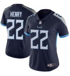 Women's Tennessee Titans 22 Derrick Henry Blue Vapor Untouchable Limited Jersey