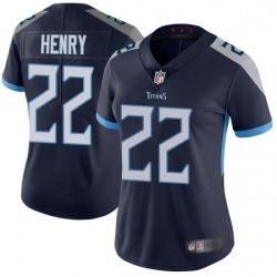 Women's Tennessee Titans 22 Derrick Henry Blue Vapor Untouchable Limited Jersey