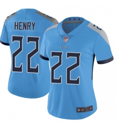 Women's Tennessee Titans 22 Derrick Henry Blue Vapor Untouchable Player Limited Jersey