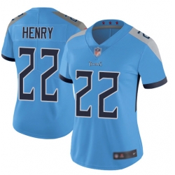 Women's Tennessee Titans 22 Derrick Henry Blue Vapor Untouchable Player Limited Jersey