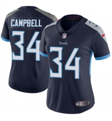 Women's Tennessee Titans #34 Earl Campbell Navy Blue Alternate Womens Stitched NFL Vapor Untouchable Limited Jersey
