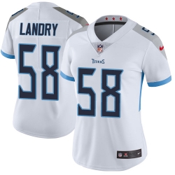 Women's Tennessee Titans #58 Harold Landry White Stitched NFL Vapor Untouchable Limited Jersey