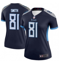 Women's Tennessee Titans 81 Jonnu Smith Legend Navy Vapor Limited Jersey