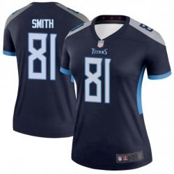 Women's Tennessee Titans 81 Jonnu Smith Legend Navy Vapor Limited Jersey