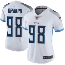 Women's Tennessee Titans #98 Brian Orakpo White Stitched NFL Vapor Untouchable Limited Jersey