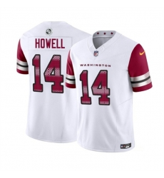 Washington Commanders 14 Sam Howell White 2023 F U S E Vapor Limited Stitched Football Jersey Washington Commanders 14 Sam Howell White 2023 F U S E Vapor Limited Stitched Football Jersey