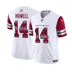 Washington Commanders 14 Sam Howell White 2023 F U S E Vapor Limited Stitched Football Jersey