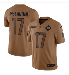 Washington Commanders 17 Terry McLaurin 2023 Brown Salute To Service Limited Stitched Football Jersey