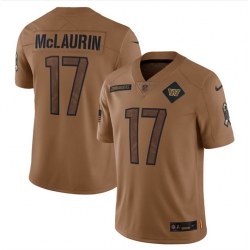 Washington Commanders 17 Terry McLaurin 2023 Brown Salute To Service Limited Stitched Football Jersey