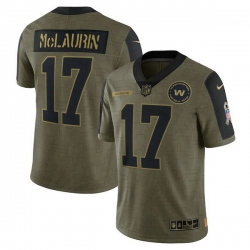 Washington Commanders 17 Terry McLaurin Olive 2021 Salute To Service Limited Player Jersey