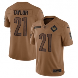 Washington Commanders 21 Sean Taylor 2023 Brown Salute To Service Limited Stitched Football Jersey