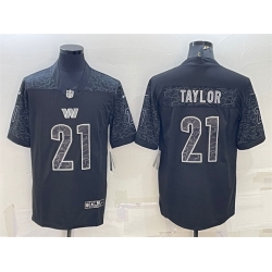 Washington Commanders 21 Sean Taylor Black Reflective Limited Stitched Football Jersey