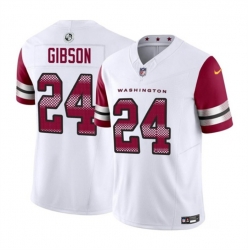 Washington Commanders 24 Antonio Gibson White 2023 F U S E Vapor Limited Stitched Football Jersey