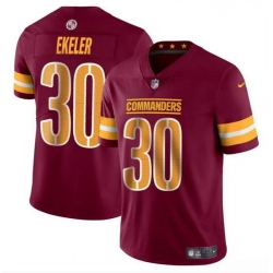 Washington Commanders 30 Austin Ekeler Burgundy Vapor Limited Stitched Football Jersey