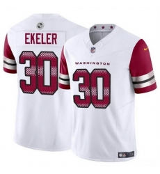 Washington Commanders 30 Austin Ekeler White 2023 F U S E Vapor Limited Stitched Football Jersey Washington Commanders 30 Austin Ekeler White 2023 F U S E Vapor Limited Stitched Football Jersey