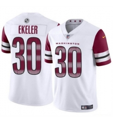 Washington Commanders 30 Austin Ekeler White Vapor Limited Stitched Football Jersey