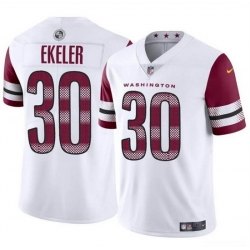 Washington Commanders 30 Austin Ekeler White Vapor Limited Stitched Football Jersey