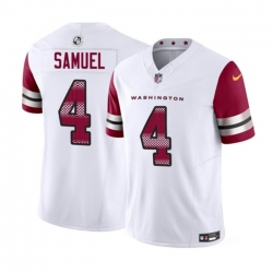 Washington Commanders 4 Curtis Samuel White 2023 F U S E Vapor Limited Stitched Football Jersey