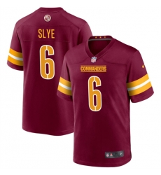 Washington Commanders 6 Joey Slye Burgundy Stitched Game Jersey