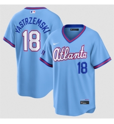 Atlanta Braves 18 Mike Yastrzemski Powder Blue 2026 City Connect Stadium Stitched Baseball Jersey