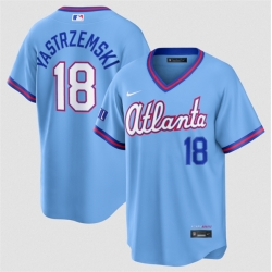 Atlanta Braves 18 Mike Yastrzemski Powder Blue 2026 City Connect Stadium Stitched Baseball Jersey