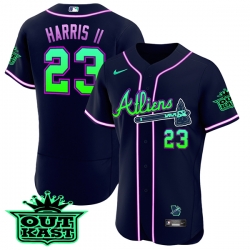 Atlanta Braves 23 Michael Harris II 2023 Galaxy Flex Base Stitched Baseball Jersey