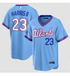 Atlanta Braves 23 Michael Harris II Powder Blue 2026 City Connect Stadium Stitched Baseball Jersey